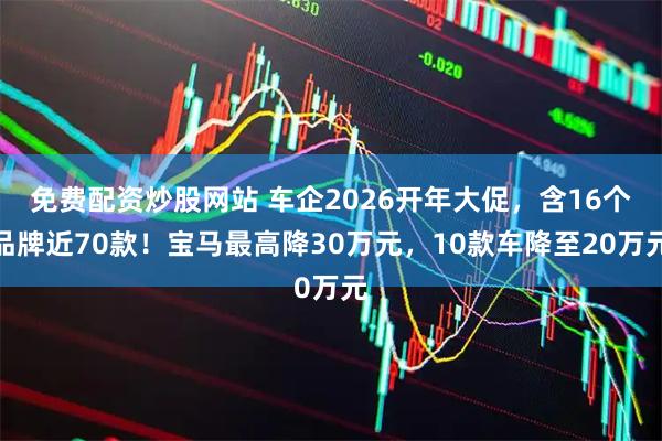 免费配资炒股网站 车企2026开年大促，含16个品牌近70款！宝马最高降30万元，10款车降至20万元
